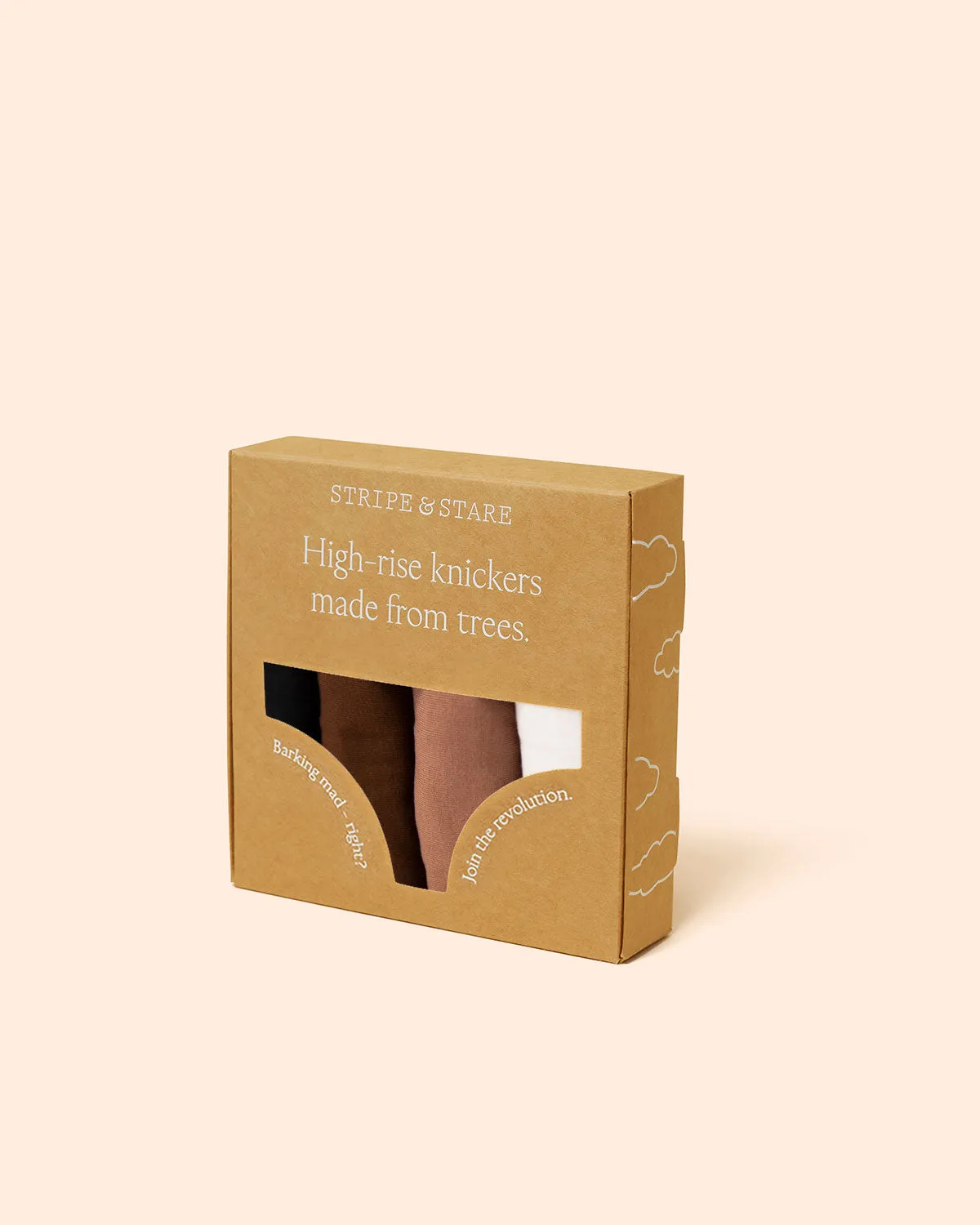 High Rise Knickers Four Pack - Mocha Essentials sold by Stripe & Stare product image thumbnail 2