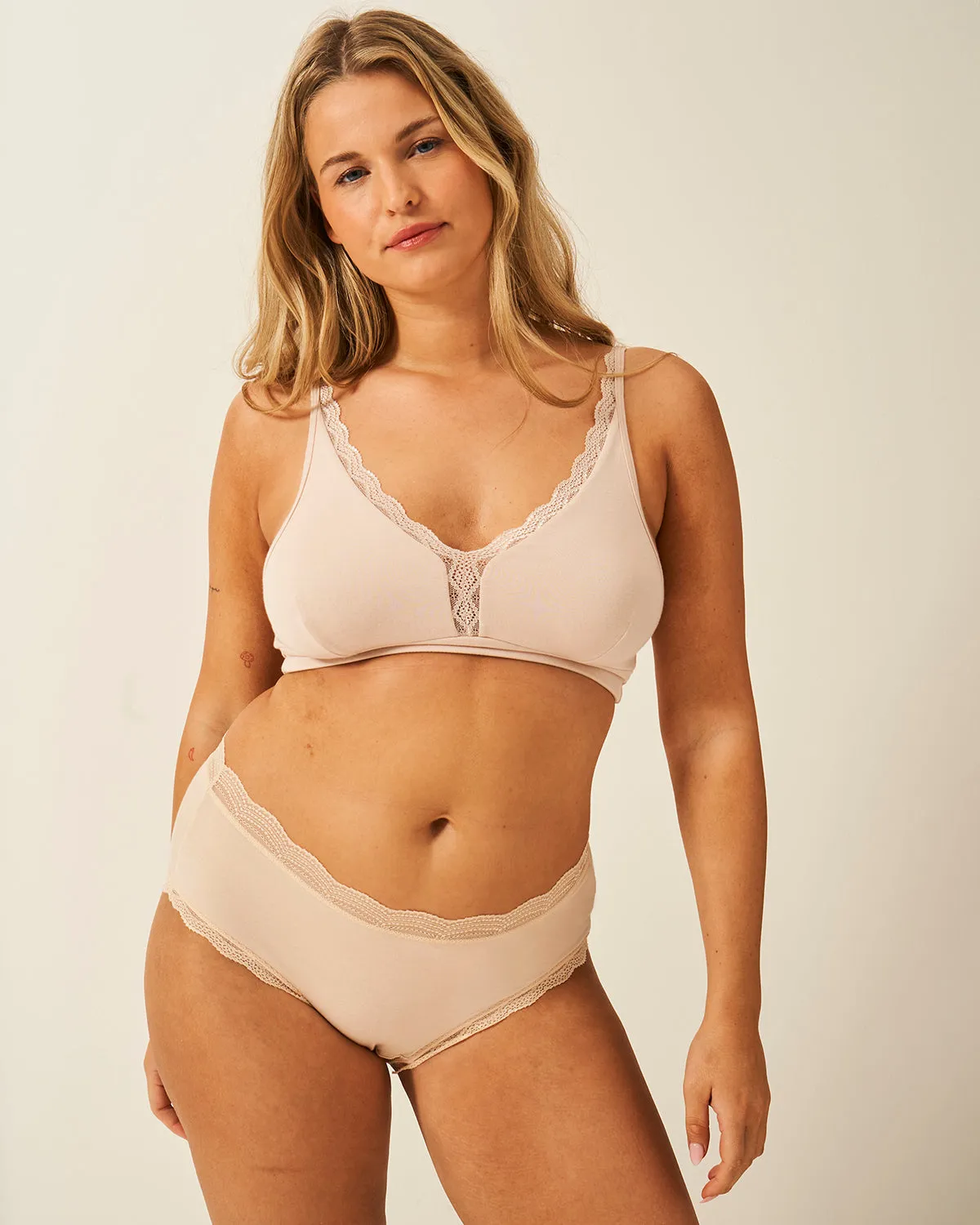 High Rise Knickers Four Pack - Sand sold by Stripe & Stare product image thumbnail 5