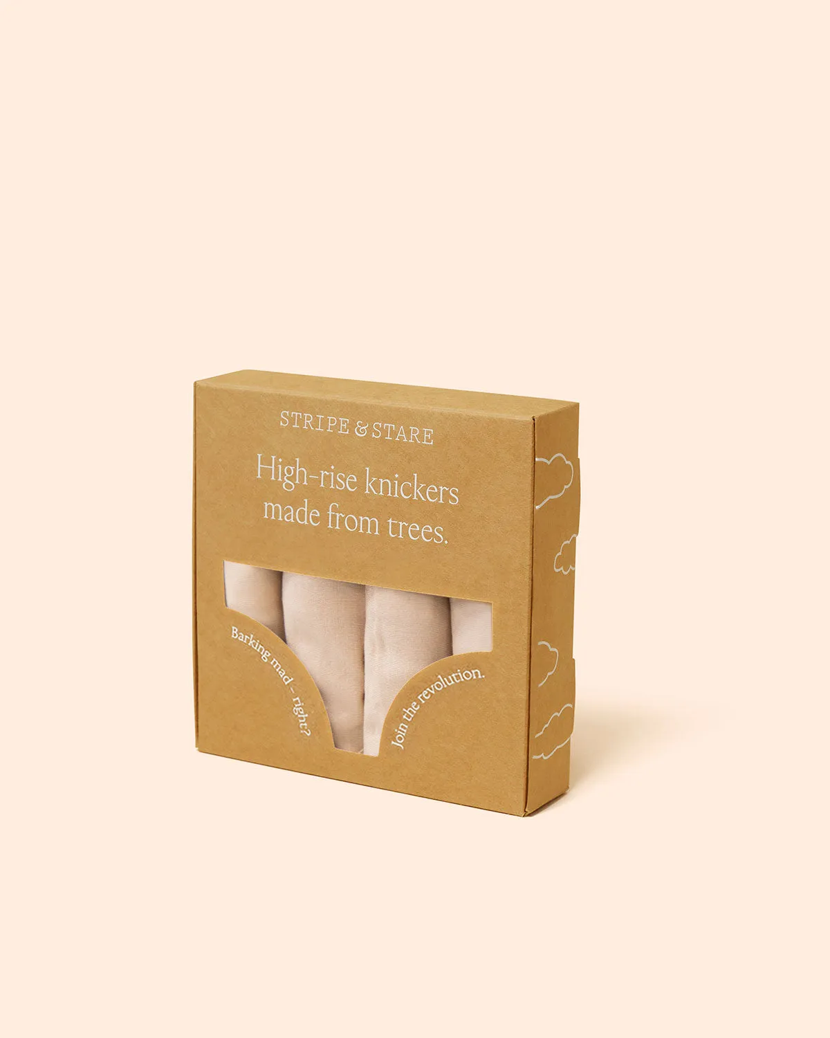 High Rise Knickers Four Pack - Sand sold by Stripe & Stare product image thumbnail 2