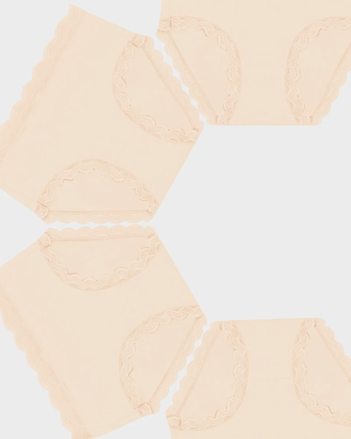 High Rise Knickers Four Pack - Sand sold by Stripe & Stare