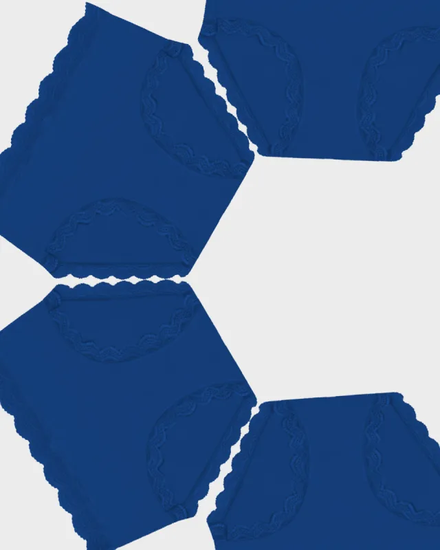 High Rise Knickers Four Pack - French Navy sold by Stripe & Stare