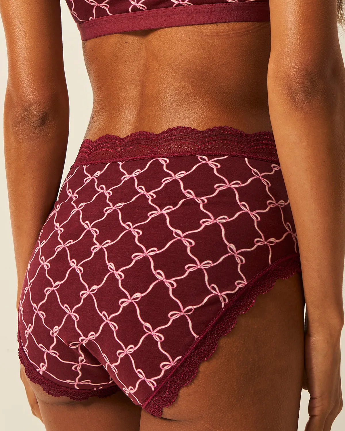 High Rise Knickers Four Pack - Say it with a Bow sold by Stripe & Stare product image thumbnail 4