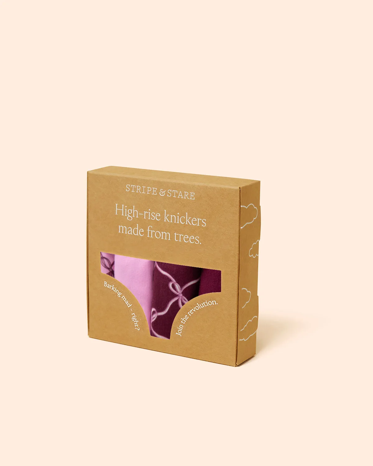 High Rise Knickers Four Pack - Say it with a Bow sold by Stripe & Stare product image thumbnail 2