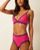 Mesh High Rise Knickers - Raspberry & Purple Mesh sold by Stripe & Stare