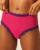 Mesh High Rise Knickers - Raspberry & Purple Mesh sold by Stripe & Stare
