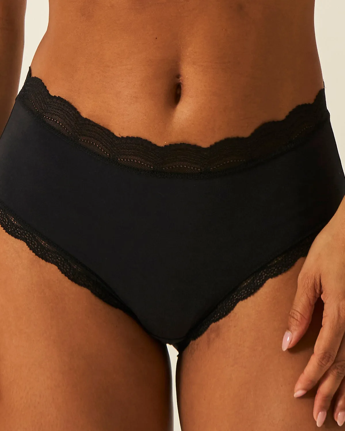 High Rise Knickers - Black sold by Stripe & Stare