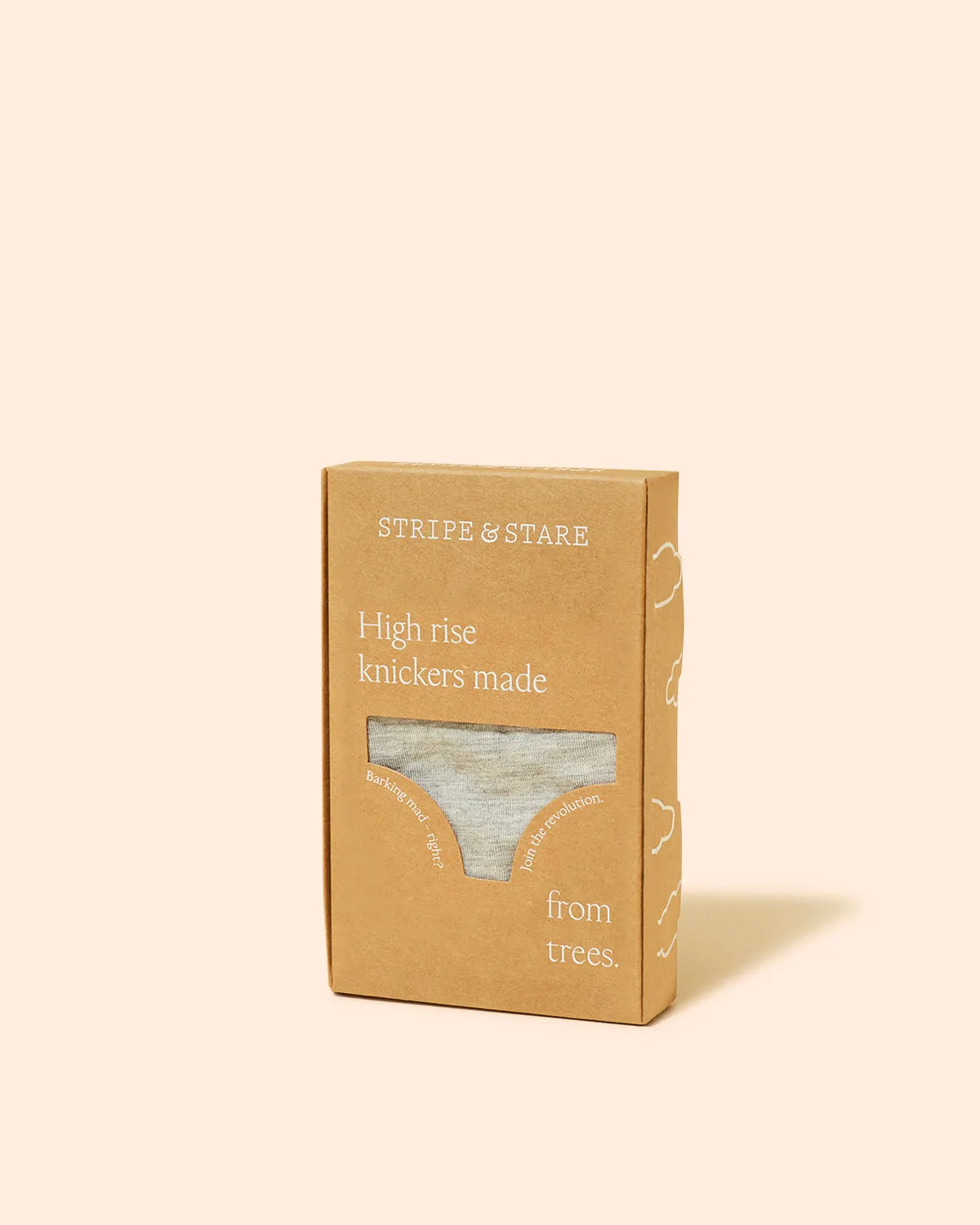 High Rise Knickers - Grey Marl sold by Stripe & Stare product image thumbnail 4
