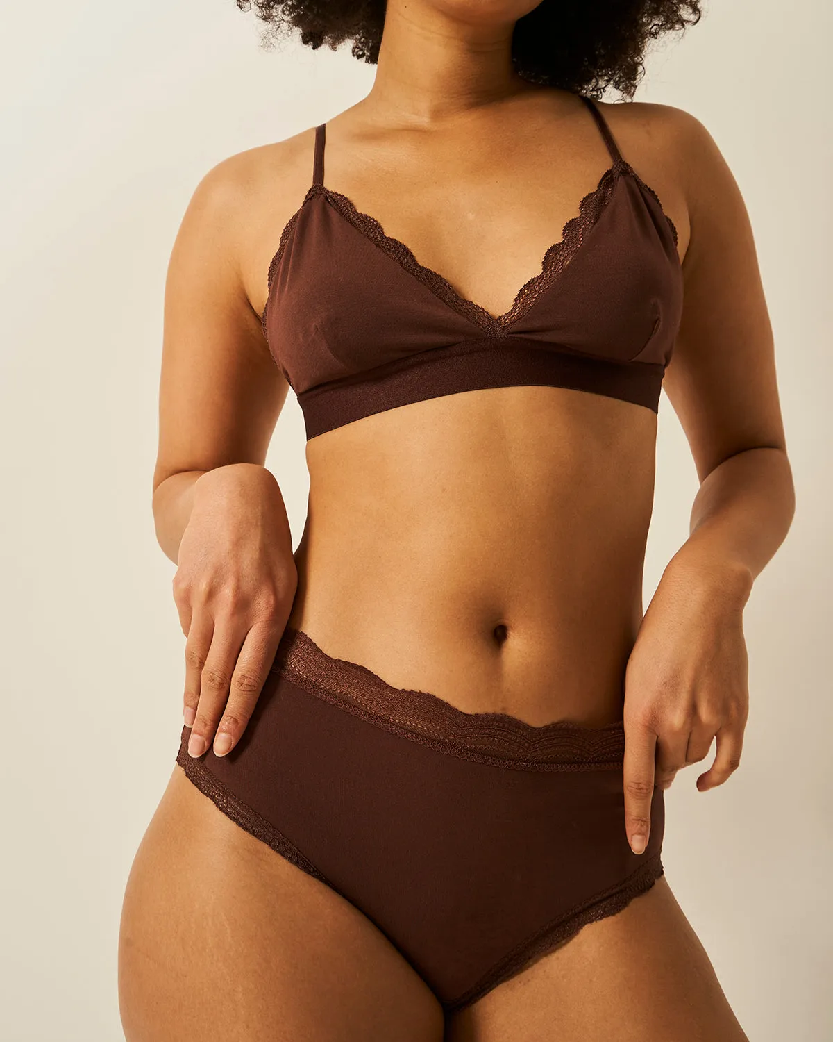 High Rise Knickers - Cocoa sold by Stripe & Stare product image thumbnail 5
