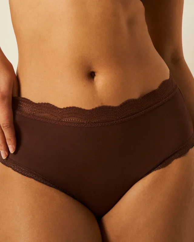 High Rise Knickers - Cocoa sold by Stripe & Stare
