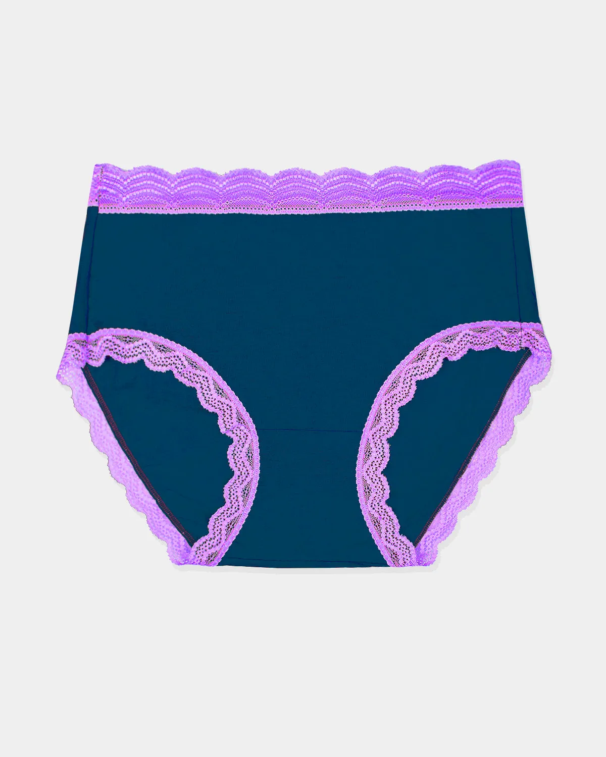 High Rise Knickers - Midnight Neon Purple sold by Stripe & Stare product image thumbnail 3