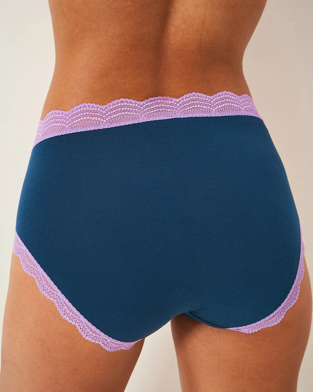 High Rise Knickers - Midnight Neon Purple sold by Stripe & Stare product image thumbnail 2