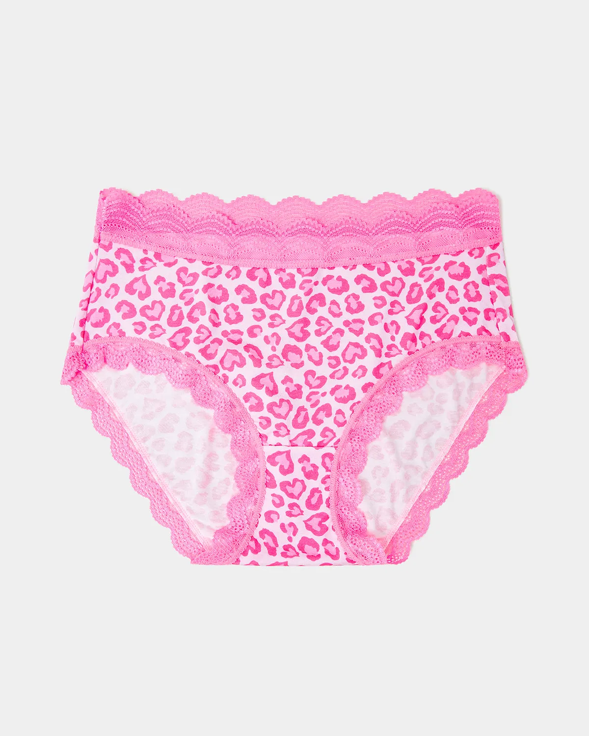 High Rise Knickers - Vibrant Pink Leopard sold by Stripe & Stare product image thumbnail 3