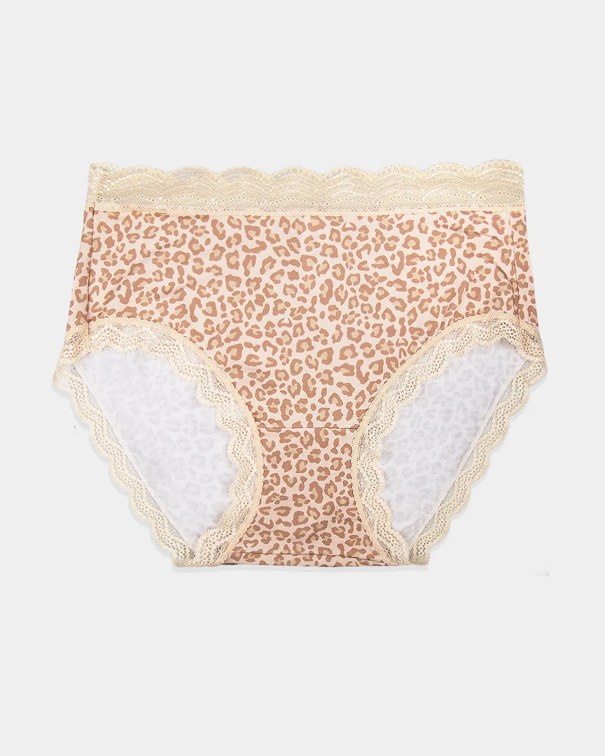 High Rise Knickers - Neutral Leopard Sand sold by Stripe & Stare product image thumbnail 3