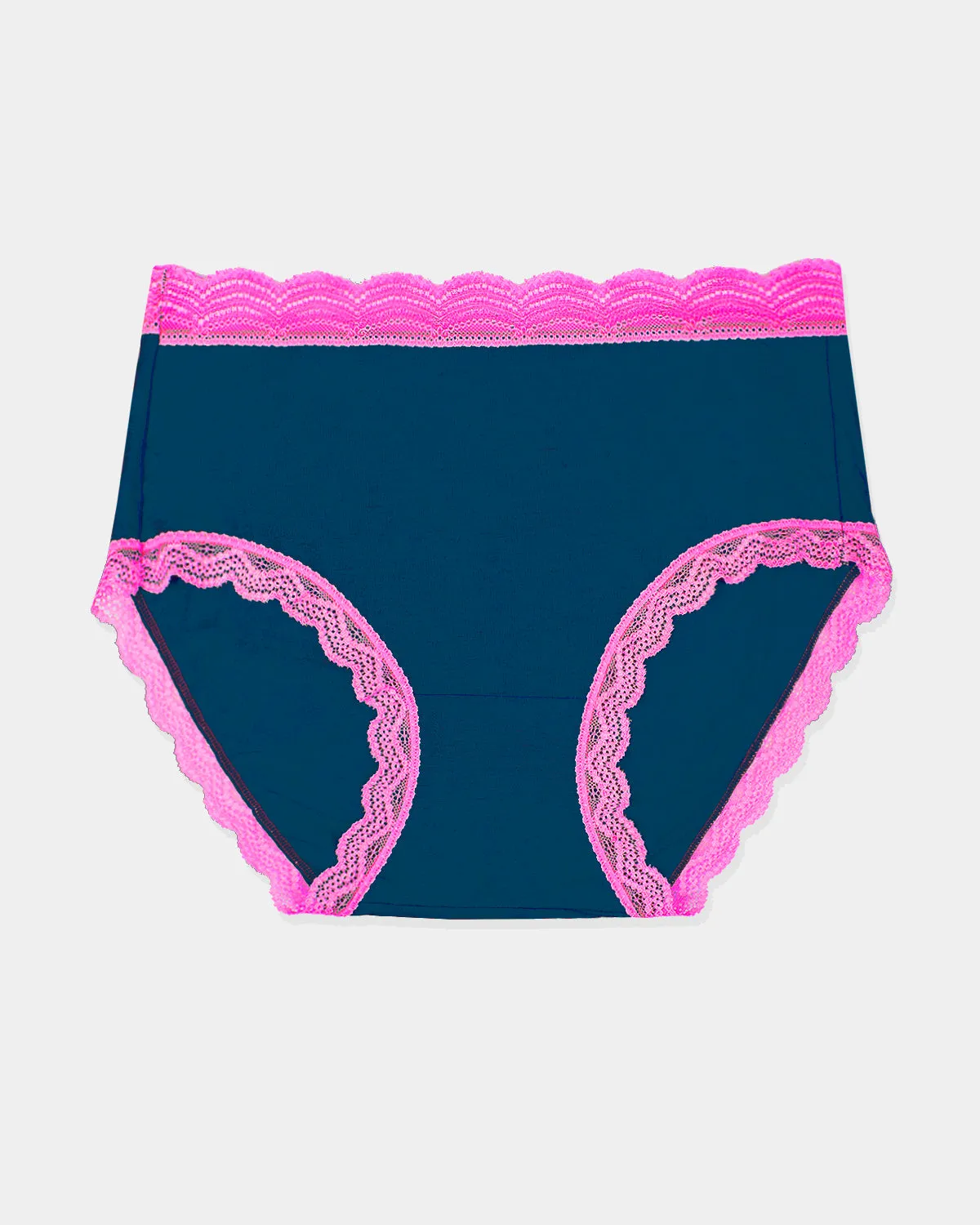 High Rise Knickers - Midnight Neon Pink sold by Stripe & Stare product image thumbnail 3