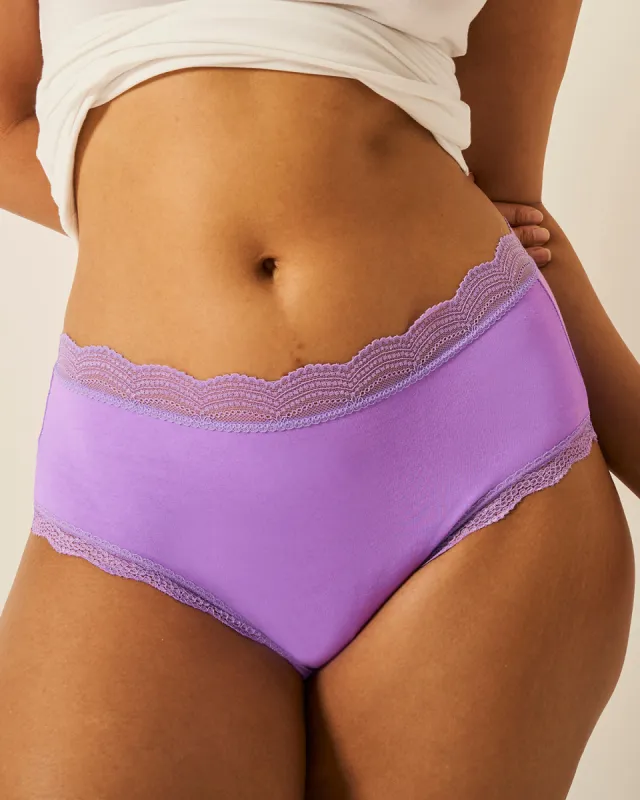 High Rise Knickers - Purple sold by Stripe & Stare