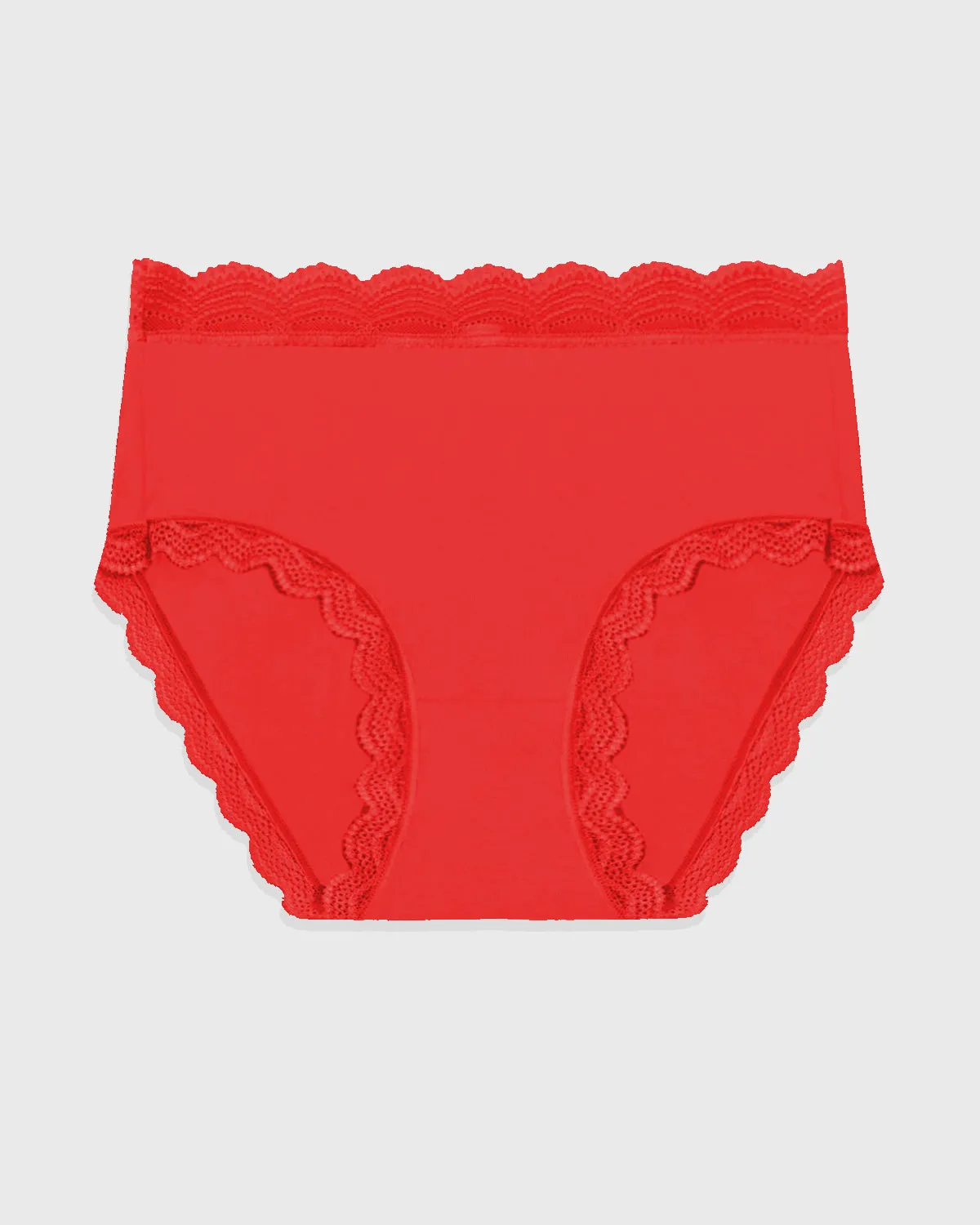 High Rise Knickers - Red sold by Stripe & Stare product image thumbnail 3