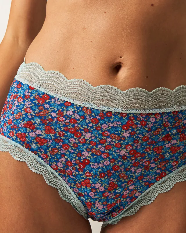 High Rise Knickers - Floral Meadow sold by Stripe & Stare