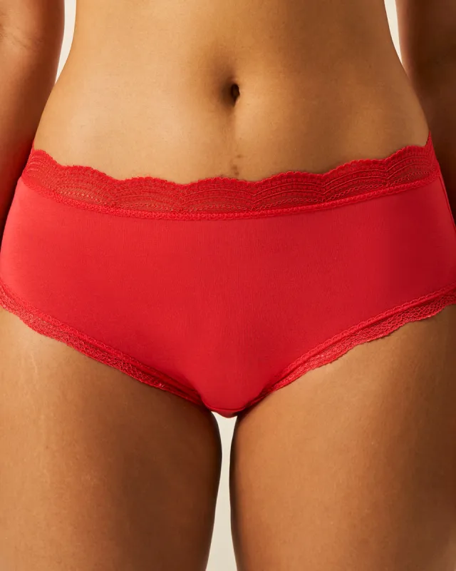 High Rise Knickers - Hibiscus sold by Stripe & Stare