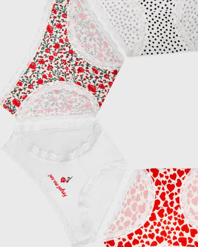 The Original Knicker Four Pack - RIXO Forget Me Not sold by Stripe & Stare