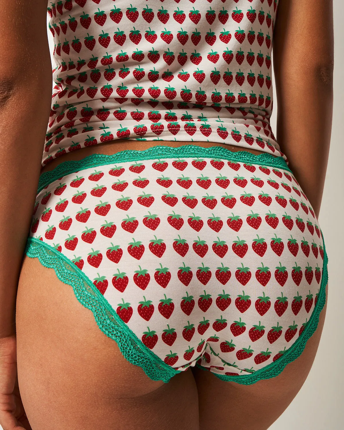 The Original Knickers - Strawberry Dreams Green sold by Stripe & Stare product image thumbnail 2