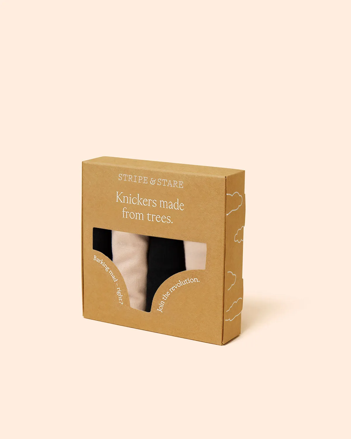 The Original Knickers Four Pack - Black and Sand sold by Stripe & Stare product image thumbnail 2