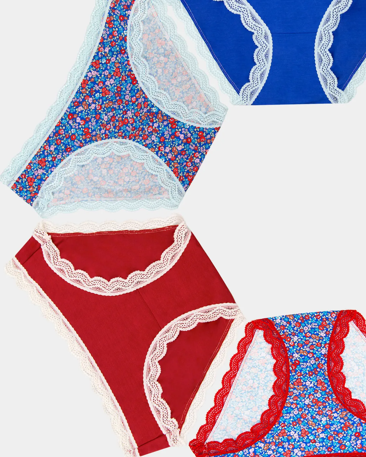 The Original Knickers Four Pack - Floral Meadow sold by Stripe & Stare