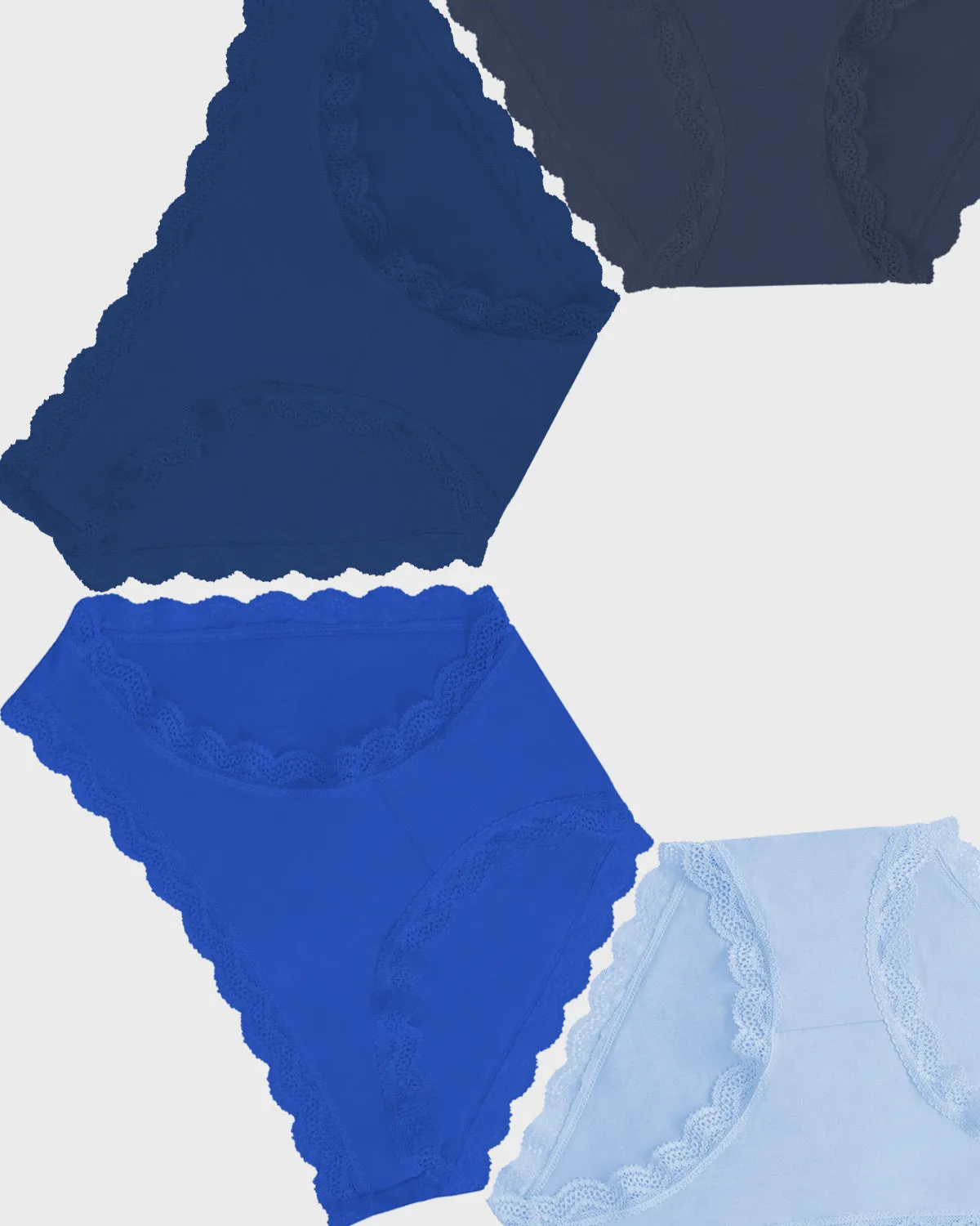 The Original Knickers Four Pack - Blues sold by Stripe & Stare