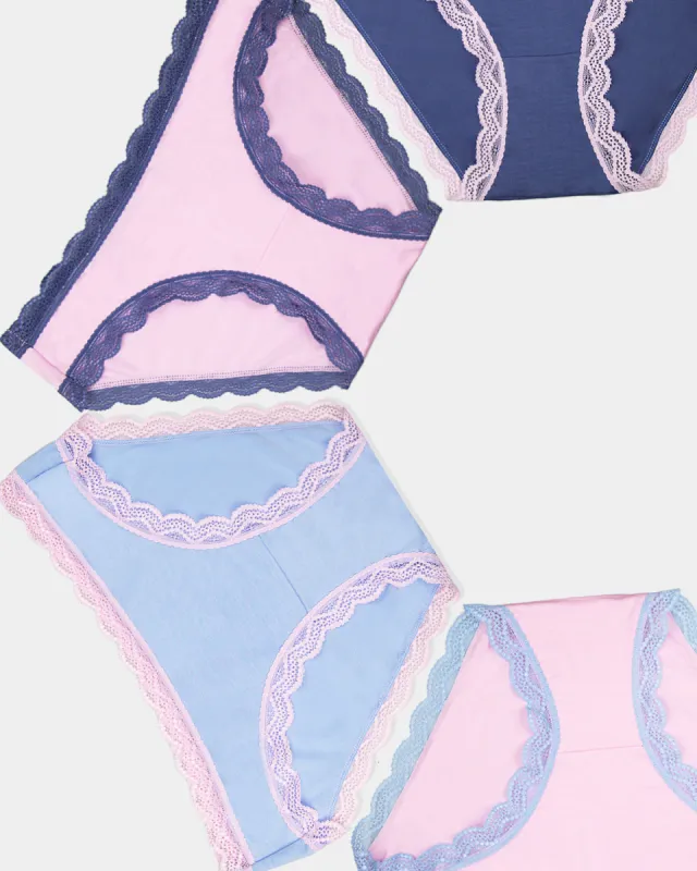 The Original Knickers Four Pack - Indigo Tones sold by Stripe & Stare