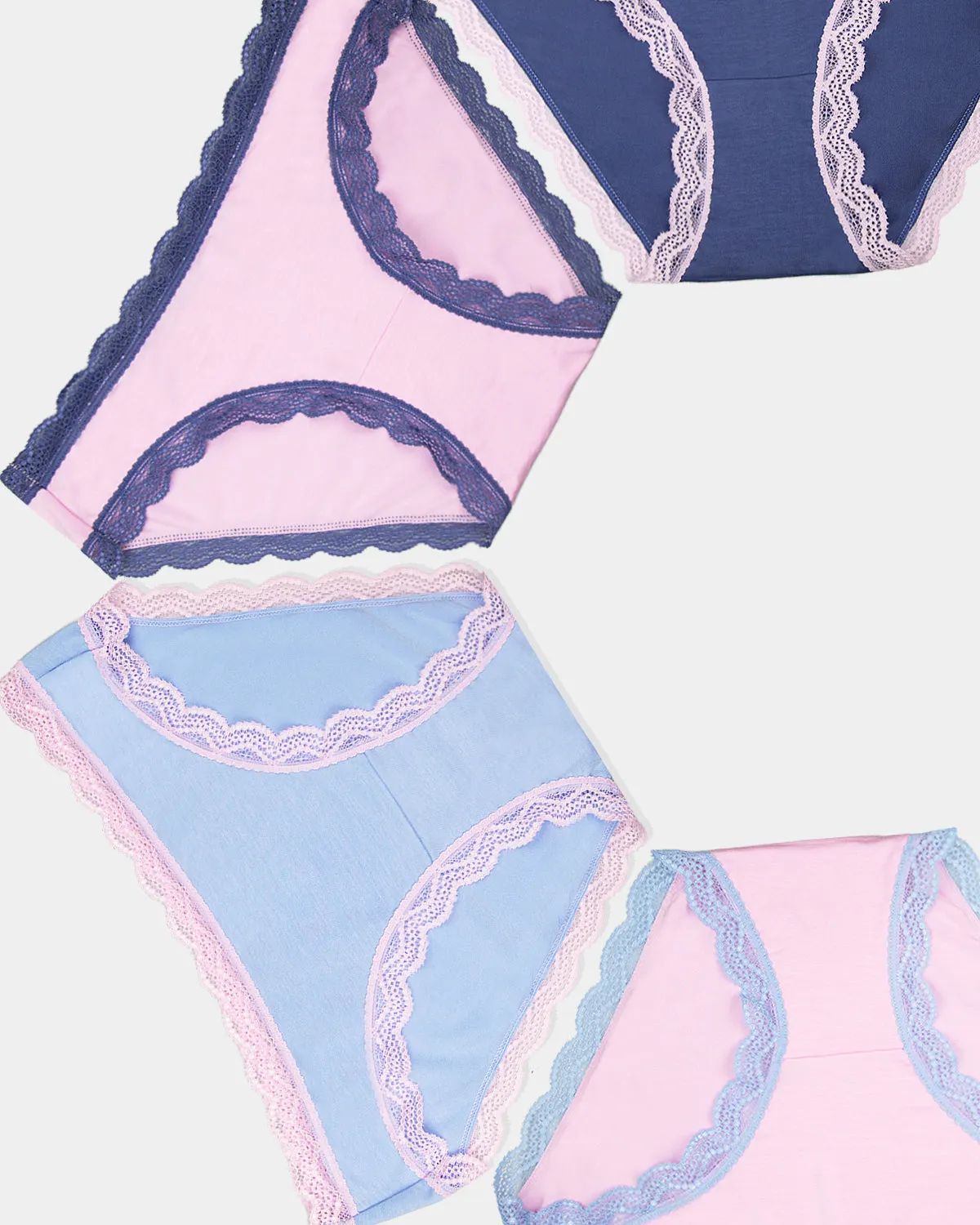 The Original Knickers Four Pack - Indigo Tones sold by Stripe & Stare