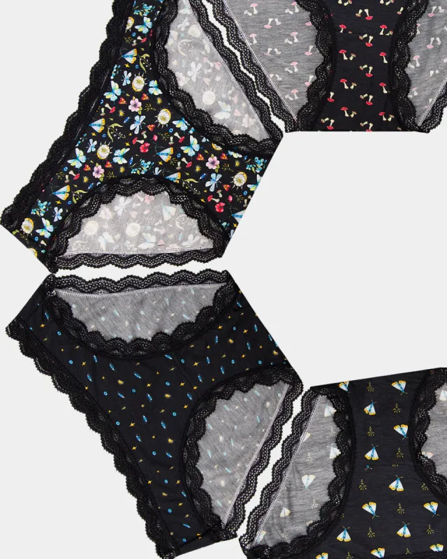 The Original Knickers Four Pack - Enchanted sold by Stripe & Stare