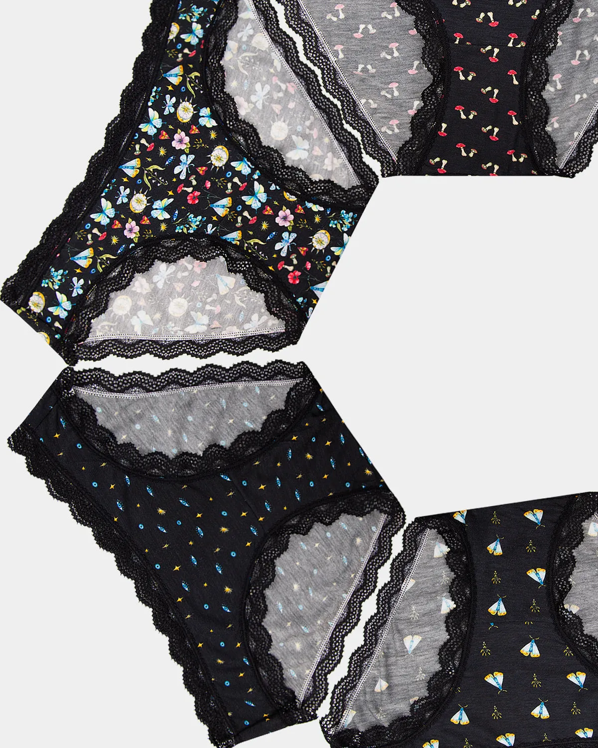 The Original Knickers Four Pack - Enchanted sold by Stripe & Stare