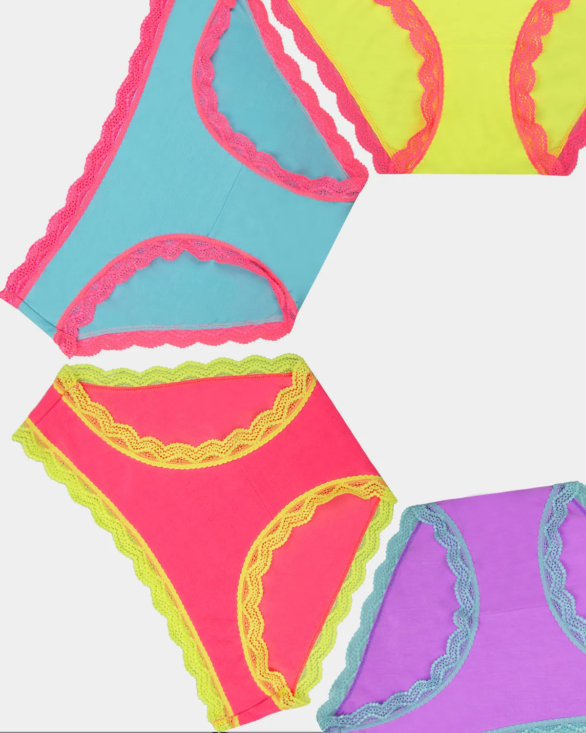 The Original Knickers Four Pack - Electric Neon sold by Stripe & Stare