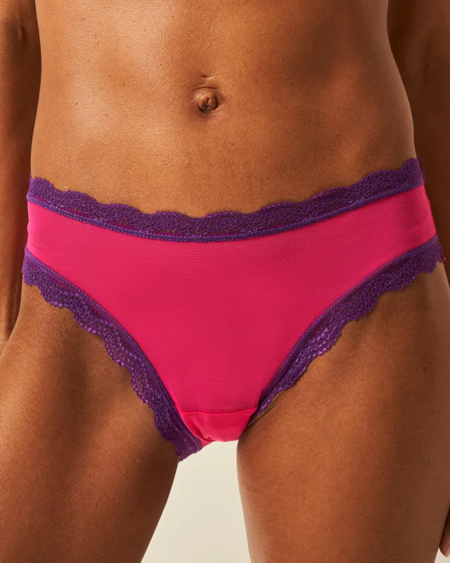 Mesh Original Knickers - Raspberry & Purple sold by Stripe & Stare