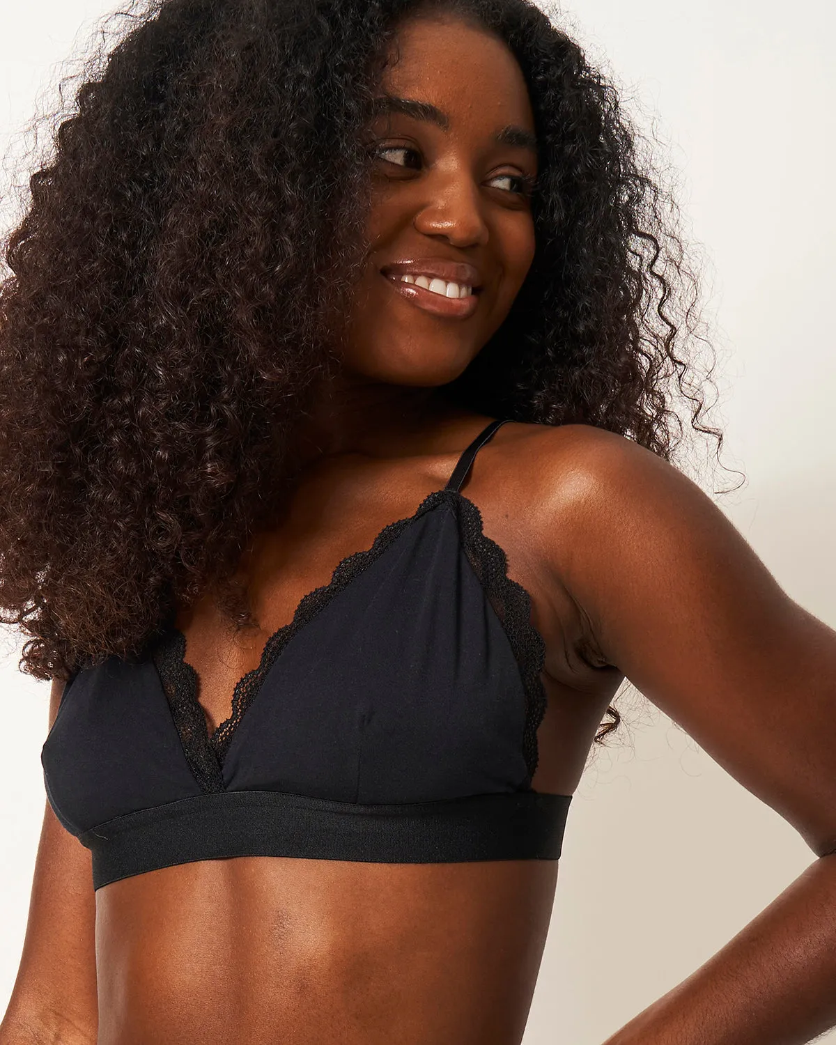 Lace Bralette - Black sold by Stripe & Stare product image thumbnail 3