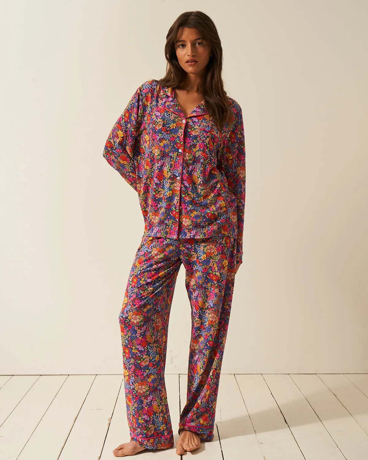 Long Pyjama Set - Full Bloom sold by Stripe & Stare product image thumbnail 2