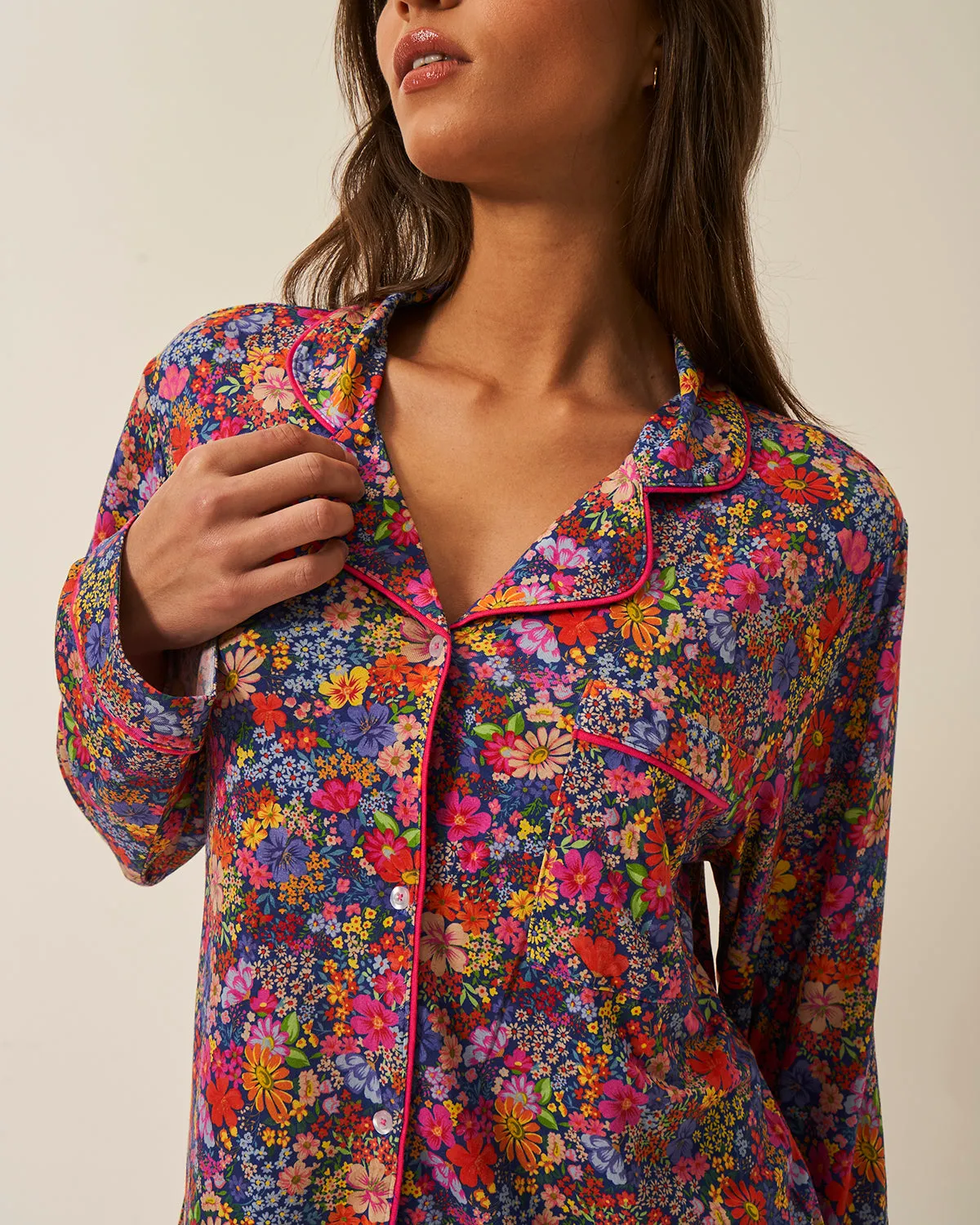 Long Pyjama Set - Full Bloom sold by Stripe & Stare product image thumbnail 5