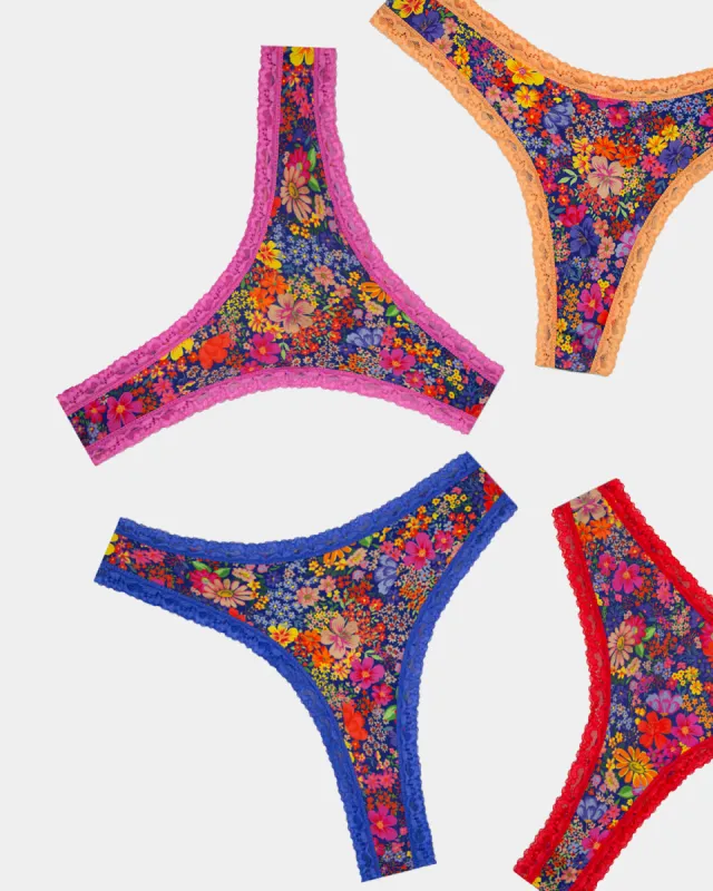 Thong Four Pack - Full Bloom sold by Stripe & Stare