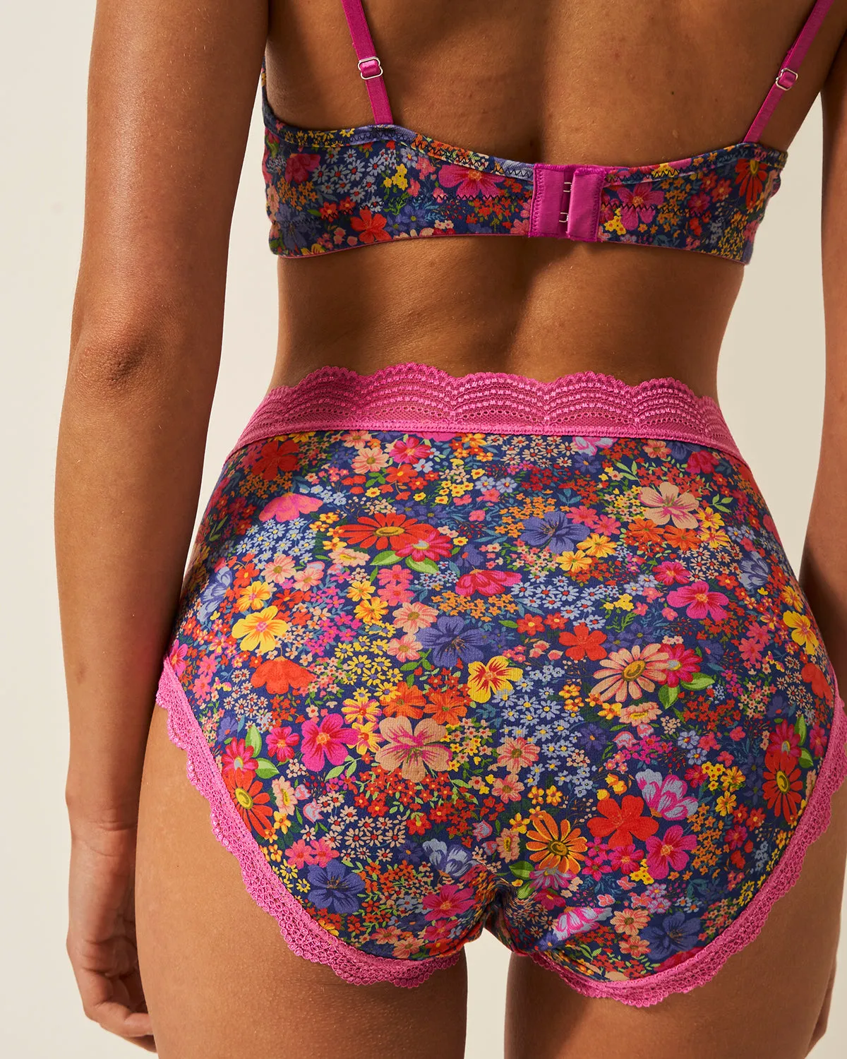 High Rise Knicker - Full Bloom sold by Stripe & Stare product image thumbnail 4