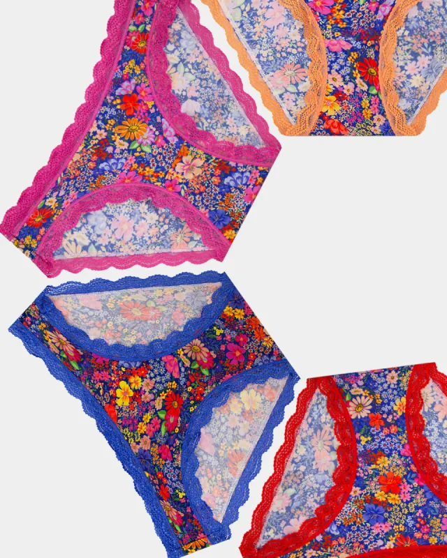 The Original Knicker Four Pack - Full Bloom sold by Stripe & Stare