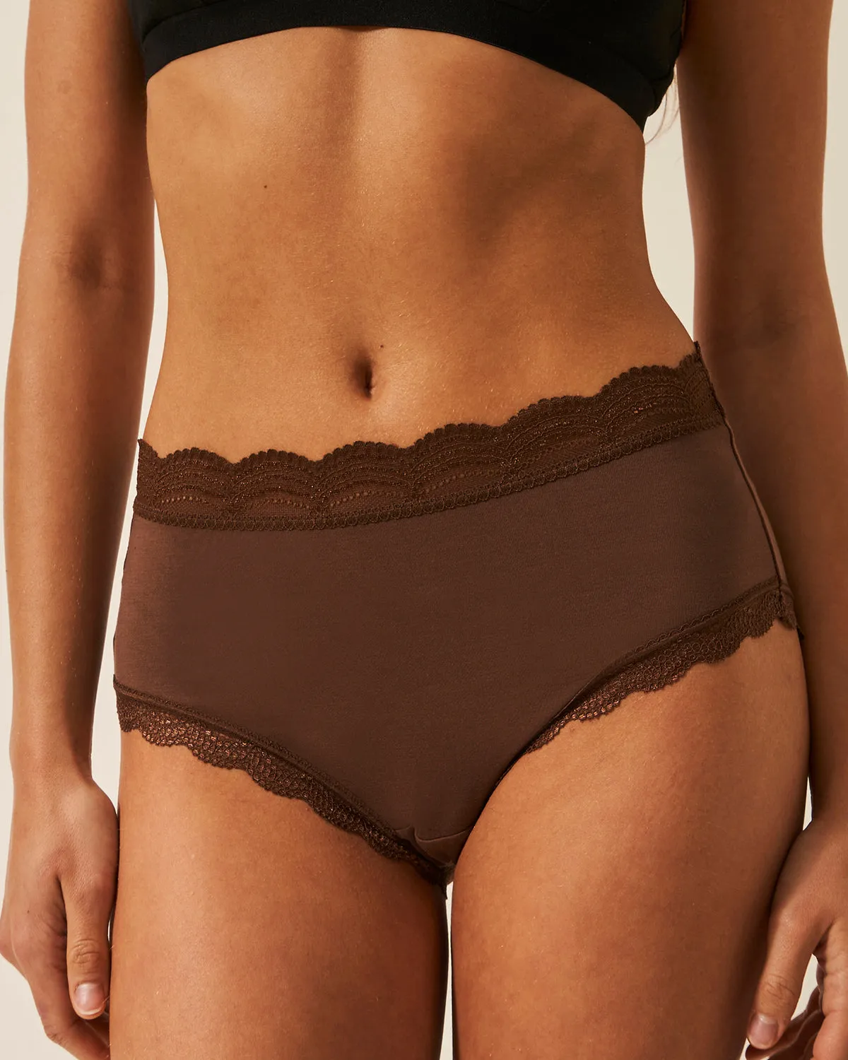 High Rise Knicker - Chocolate sold by Stripe & Stare product image thumbnail 3