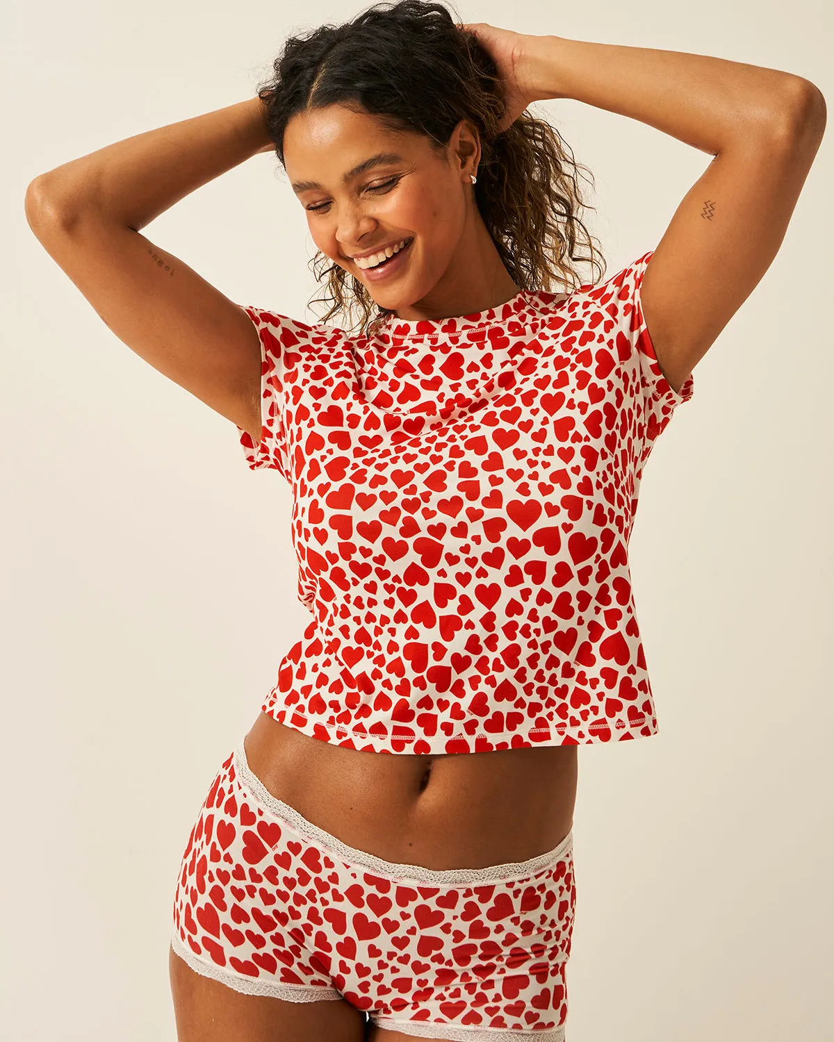 Baby Tee - RIXO Loveheart sold by Stripe & Stare product image thumbnail 2