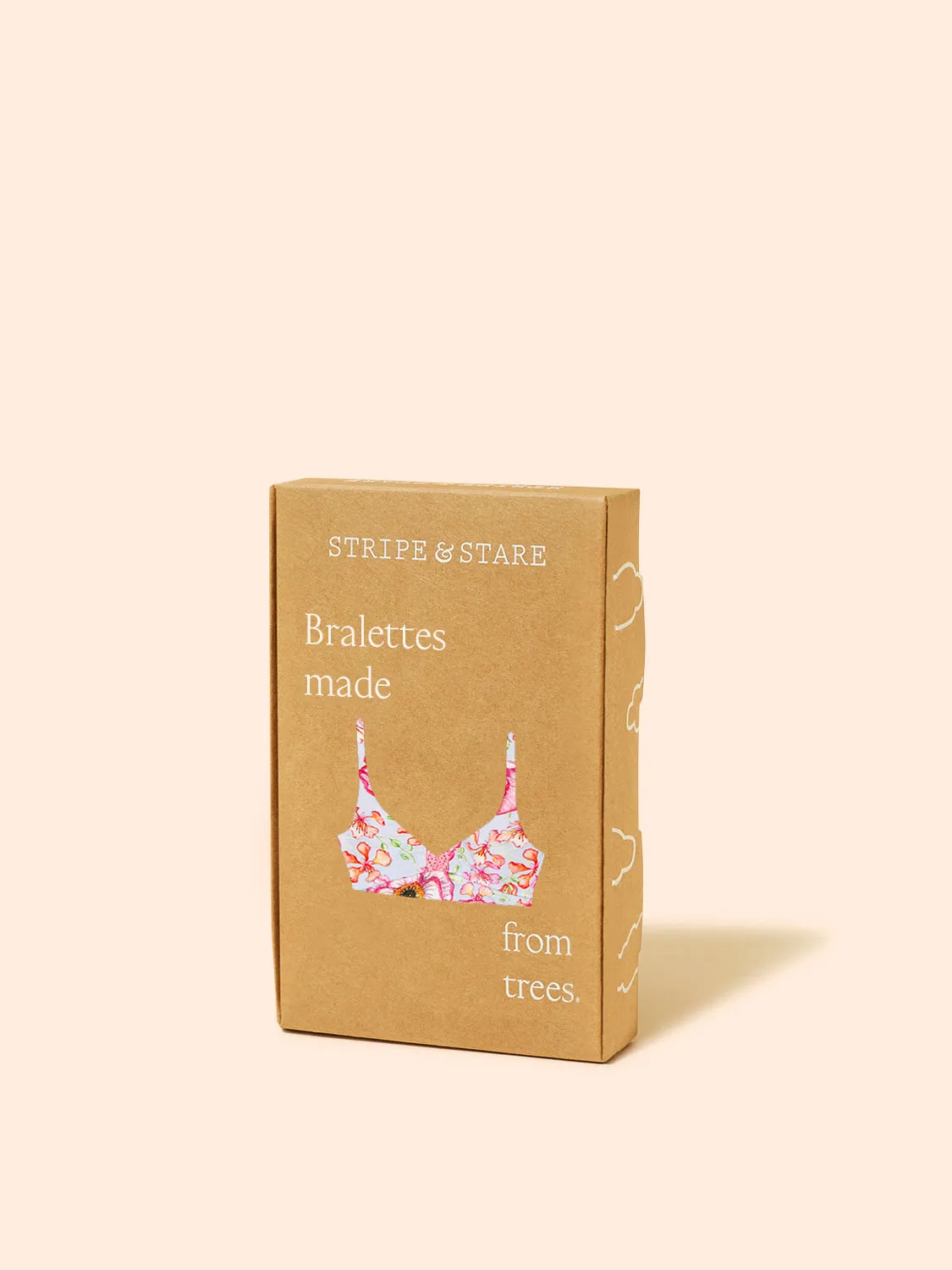 Lace Plunge Bra - Pastel Poppy sold by Stripe & Stare product image thumbnail 2