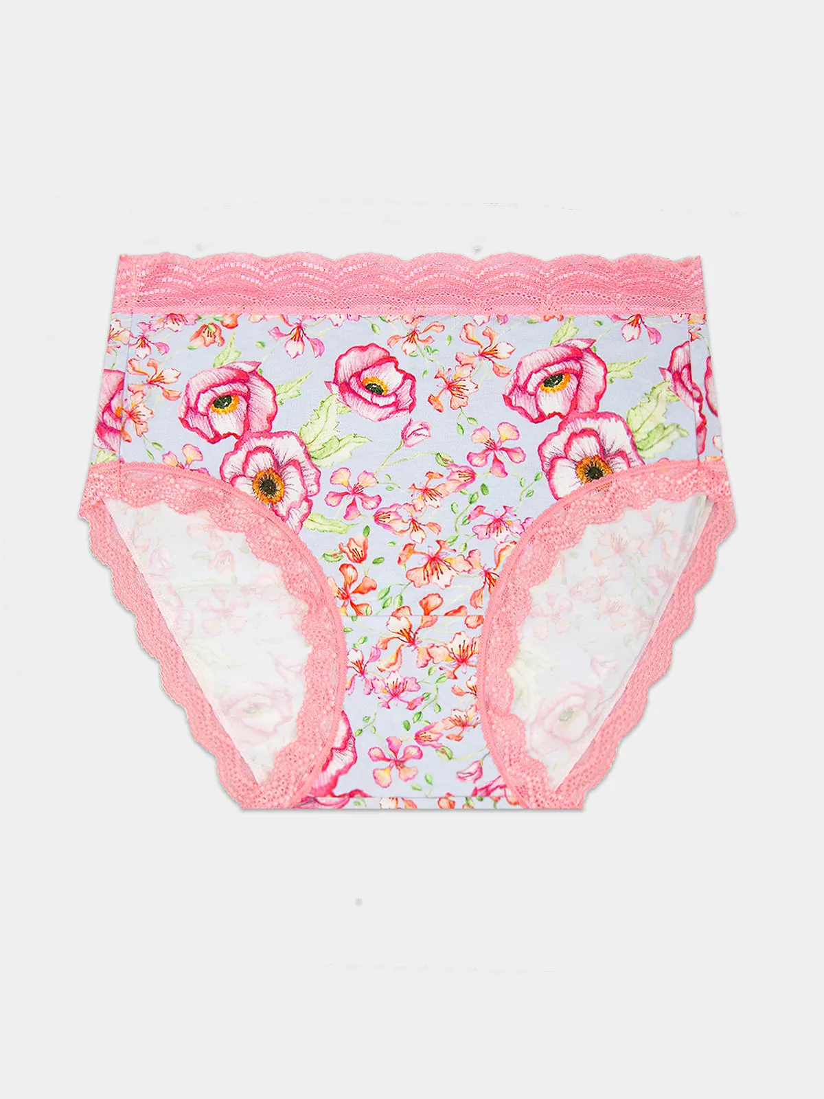 High Rise Knicker - Pastel Poppy sold by Stripe & Stare product image thumbnail 5