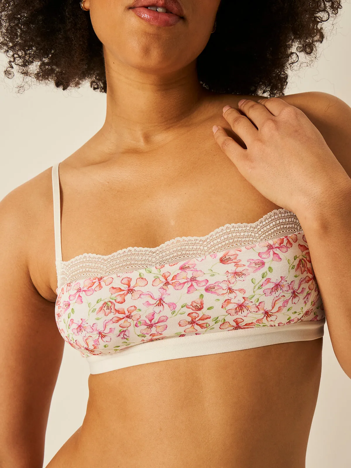 Lace Square Bra - Antique Floral sold by Stripe & Stare product image thumbnail 3