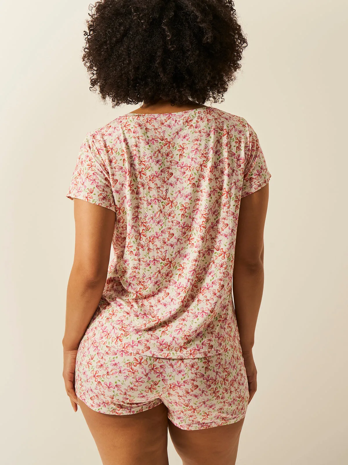 T-Shirt & Bed Short Set - Antique Floral sold by Stripe & Stare product image thumbnail 3