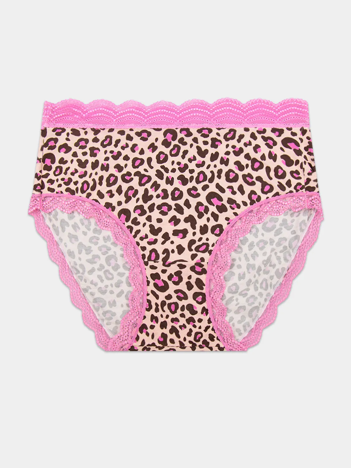 High Rise Knicker - Liquorice Leopard sold by Stripe & Stare product image thumbnail 5