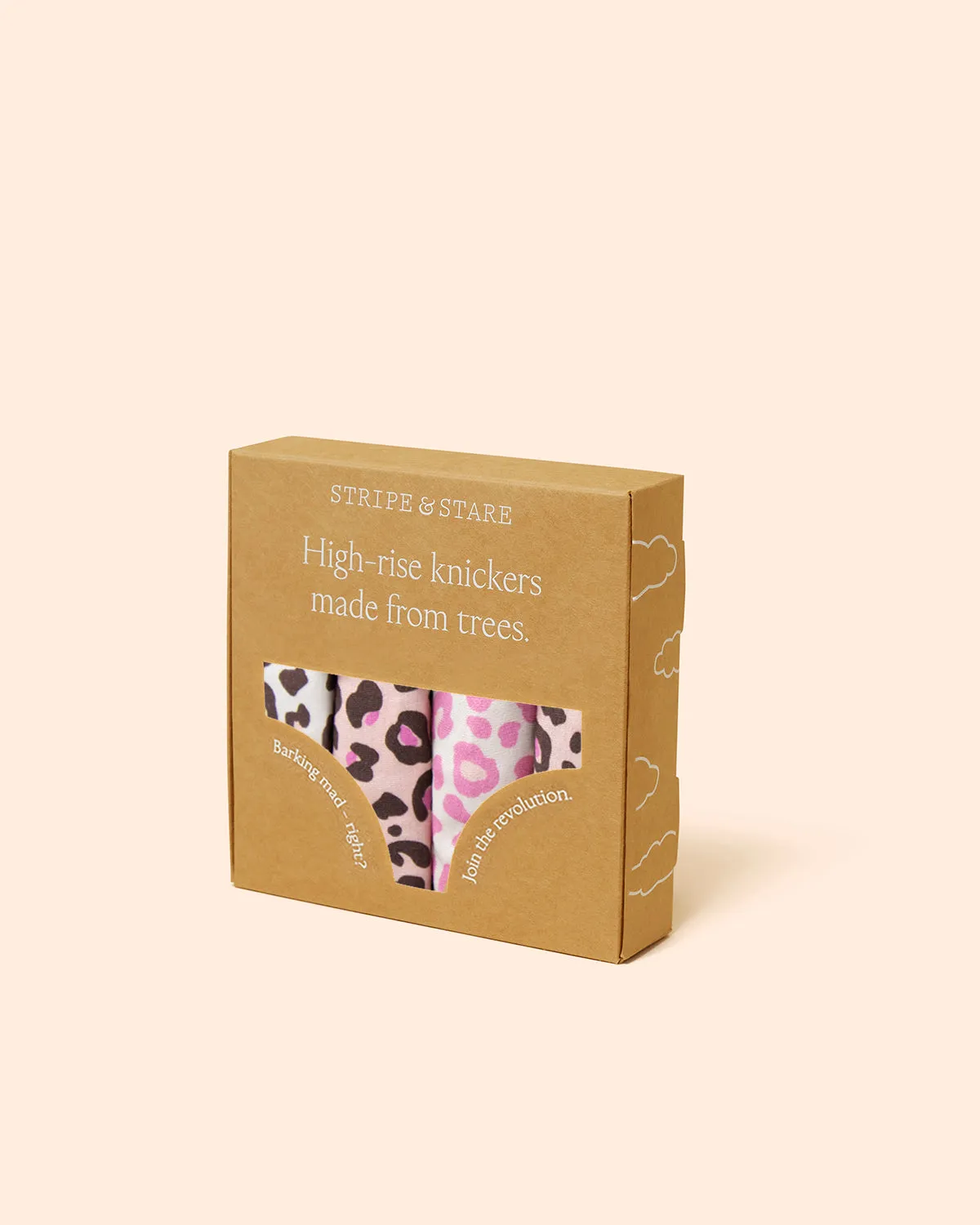 High Rise Knicker Four Pack - Liquorice Leopard sold by Stripe & Stare product image thumbnail 2