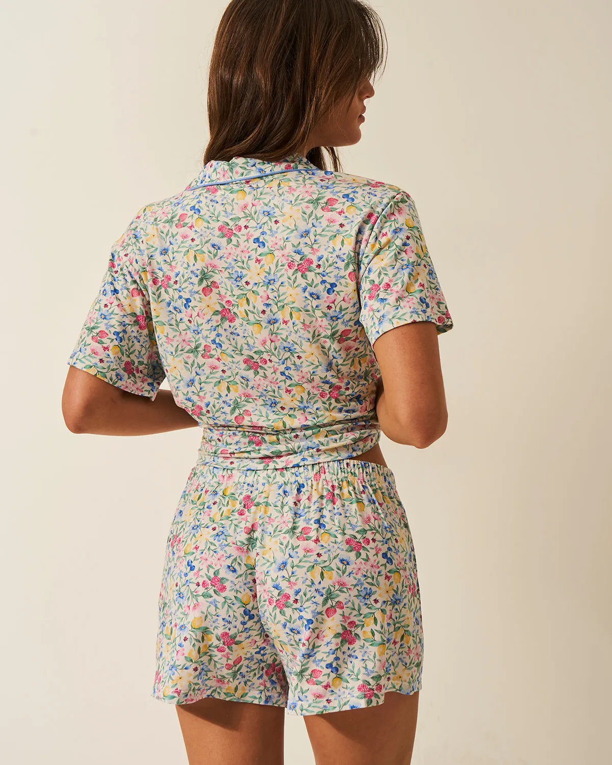 Short Pyjama Set - Summer Garden sold by Stripe & Stare product image thumbnail 4