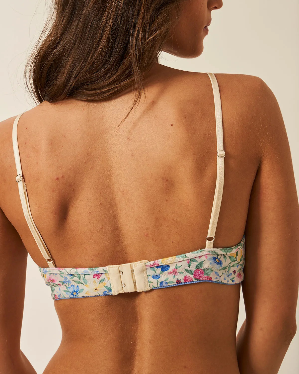 Lace Plunge Bra - Summer Garden sold by Stripe & Stare product image thumbnail 4