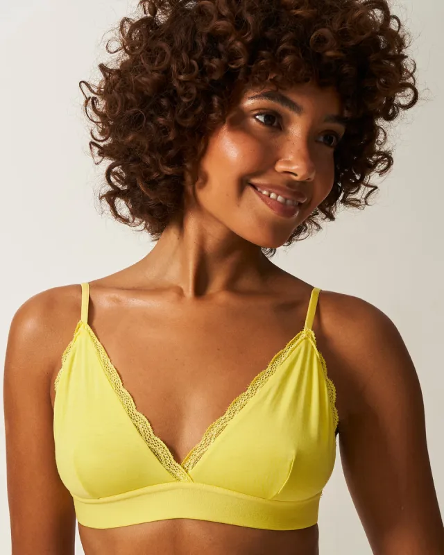 Lace Bralette - Illuminating Yellow sold by Stripe & Stare